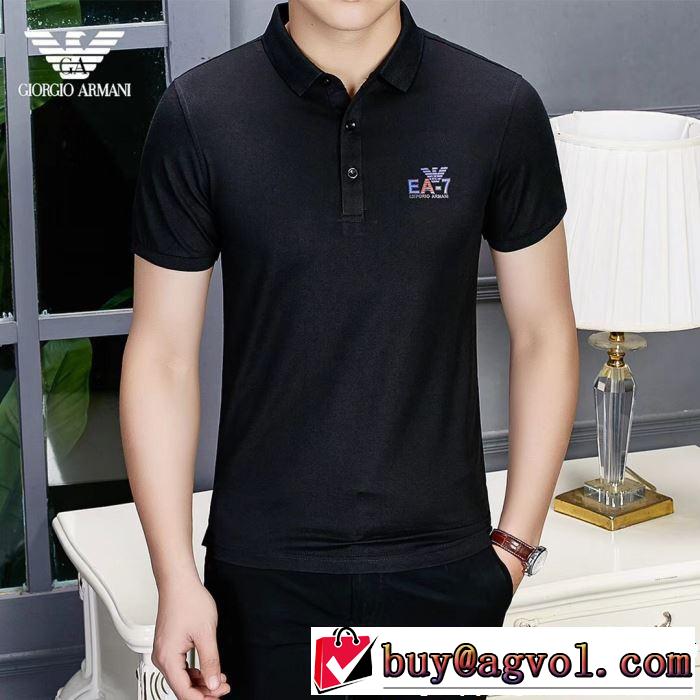 ARMANI アルマーニ  半袖Tシャツ 2色可選 2019年春夏シーズンの人気 オシャレ印象で人気の高い