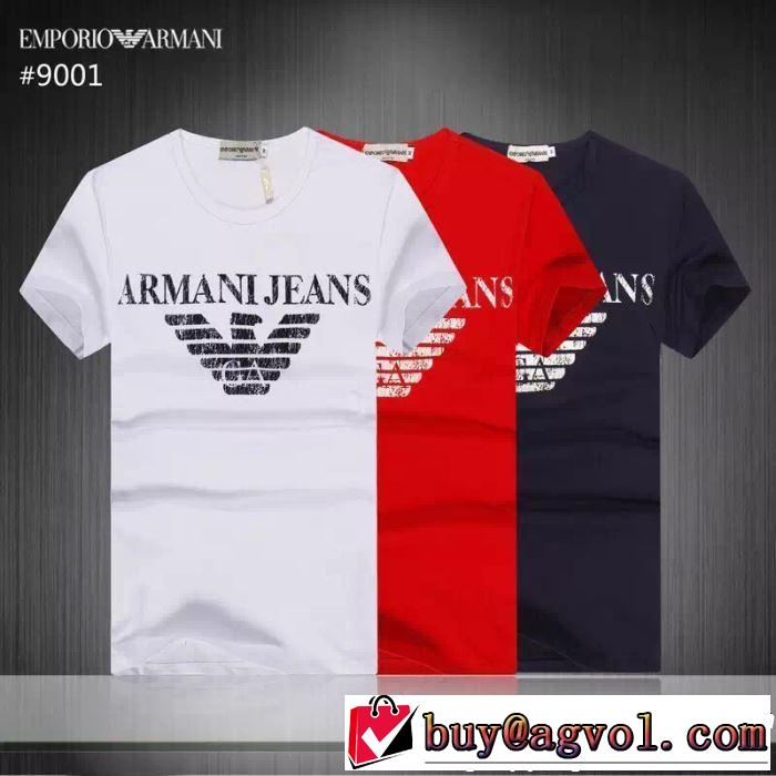 3色可選 暑い今こそ活躍させたい！ 2019春夏人気トレンドアイテム ARMANI アルマーニ  半袖Tシャツ