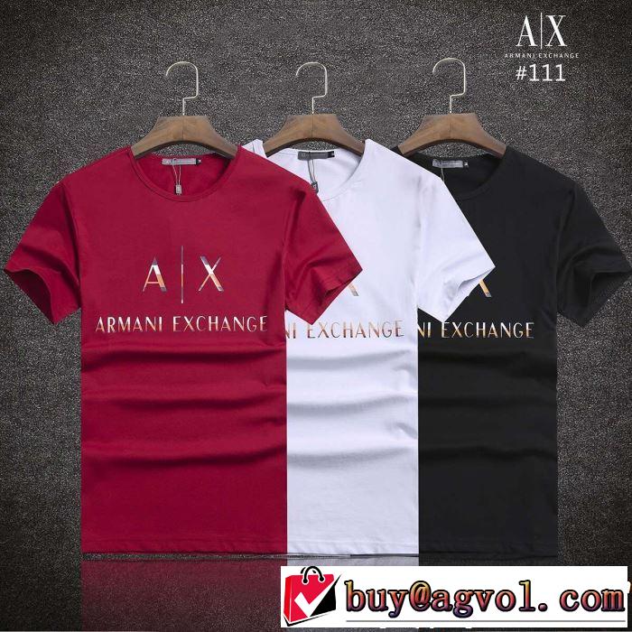 ARMANI アルマーニ  半袖Tシャツ 3色可選 抜け感のある夏着物 2019春夏も引き続きトレンド