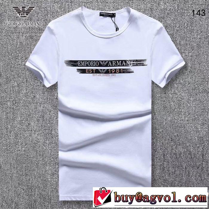 3色可選 2019SSのトレンド商品 欠かせない限定アイテム 半袖Tシャツ ARMANI アルマーニ