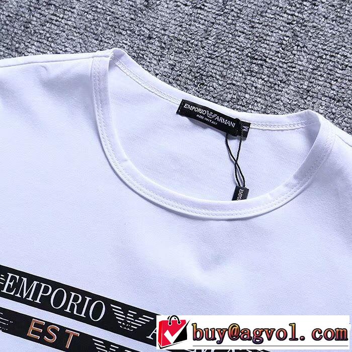 3色可選 2019SSのトレンド商品 欠かせない限定アイテム 半袖Tシャツ ARMANI アルマーニ