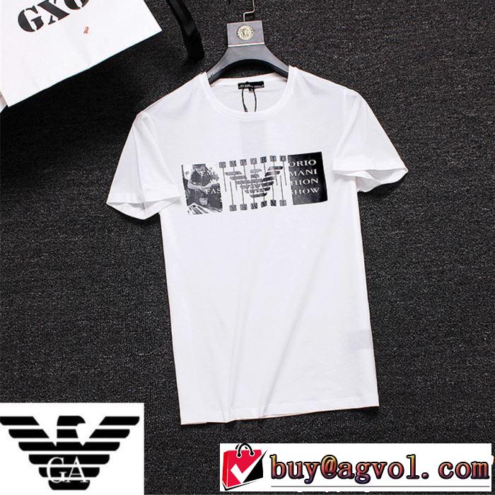 2019春夏の大注目トレンド 大人っぽいファション感 ARMANI アルマーニ  半袖Tシャツ 3色可選