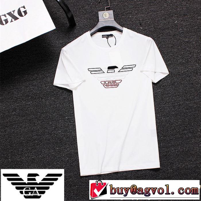 大人っぽく着こなし ARMANI アルマーニ  半袖Tシャツ 3色可選 【2019年】夏のファッション