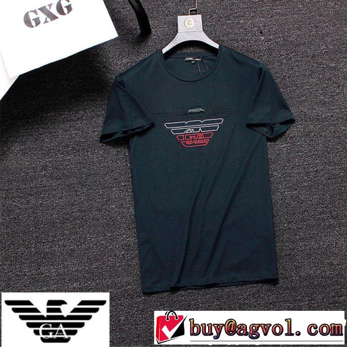 大人っぽく着こなし ARMANI アルマーニ  半袖Tシャツ 3色可選 【2019年】夏のファッション