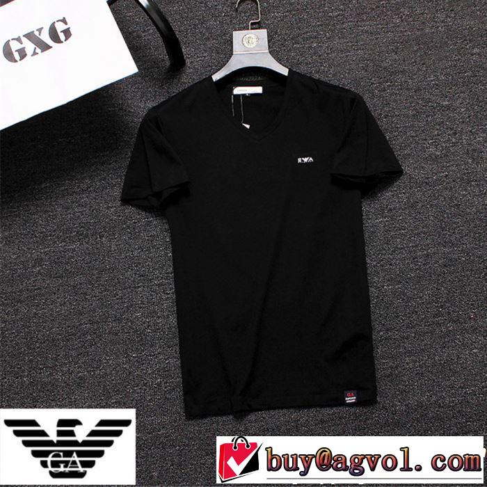 【2019年】夏のファッション 3色可選 2019春夏は人気定番  ARMANI アルマーニ  半袖Tシャツ