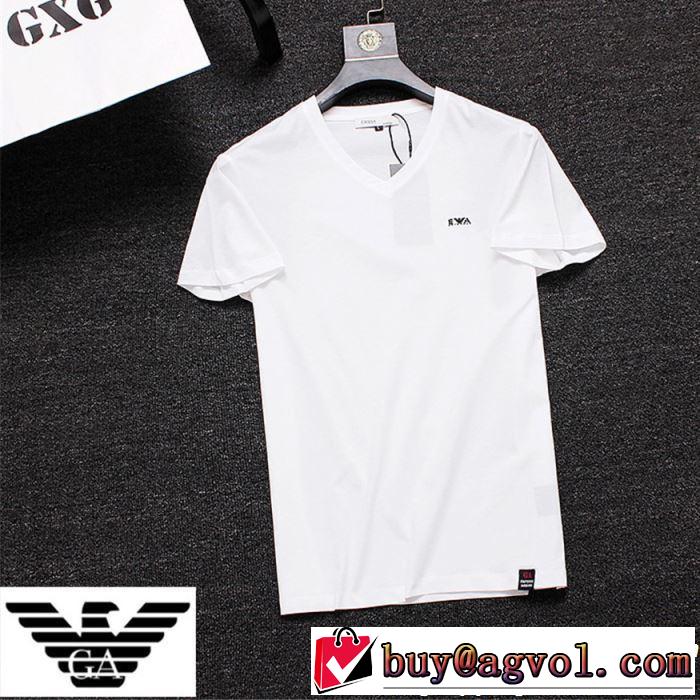 【2019年】夏のファッション 3色可選 2019春夏は人気定番  ARMANI アルマーニ  半袖Tシャツ