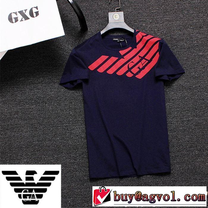 ARMANI アルマーニ  半袖Tシャツ 3色可選 人気夏ファションおすすめ 2019年春夏シーズンの人気