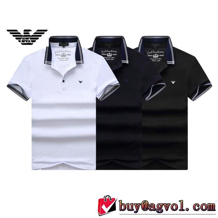 最近のトレンドアイテム おしゃれな夏ファッション2019 ARMANI アルマーニ  3色可選 半袖Tシャツ