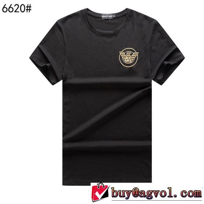 半袖Tシャツ 4色可選 クラシカルな雰囲気 2019年夏の一押しファッションアイテム ARMANI アルマーニ
