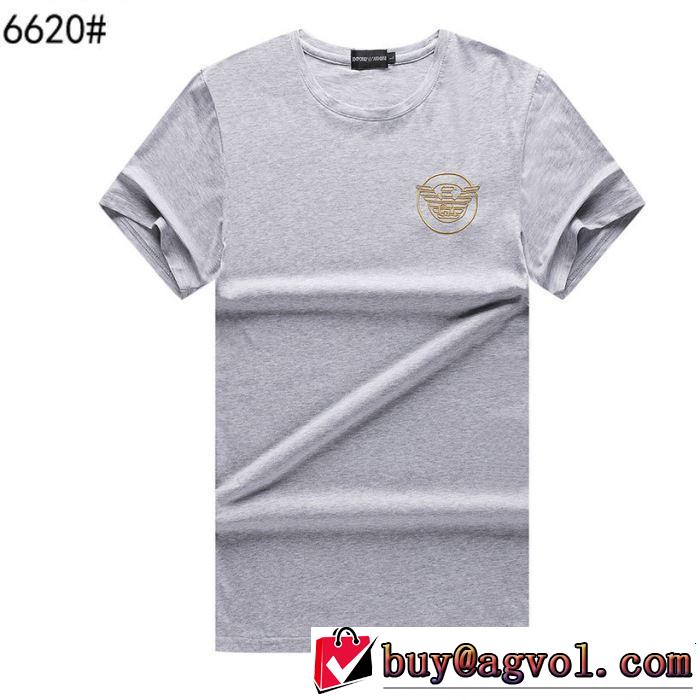 半袖Tシャツ 4色可選 クラシカルな雰囲気 2019年夏の一押しファッションアイテム ARMANI アルマーニ