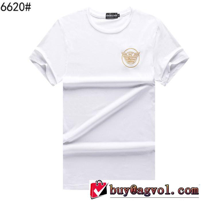 半袖Tシャツ 4色可選 クラシカルな雰囲気 2019年夏の一押しファッションアイテム ARMANI アルマーニ