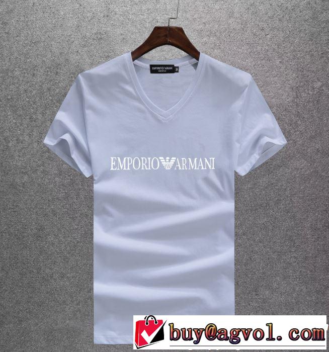 夏らしい季節感 大人カジュアル夏ファッション2019 ARMANI アルマーニ  半袖Tシャツ 3色可選