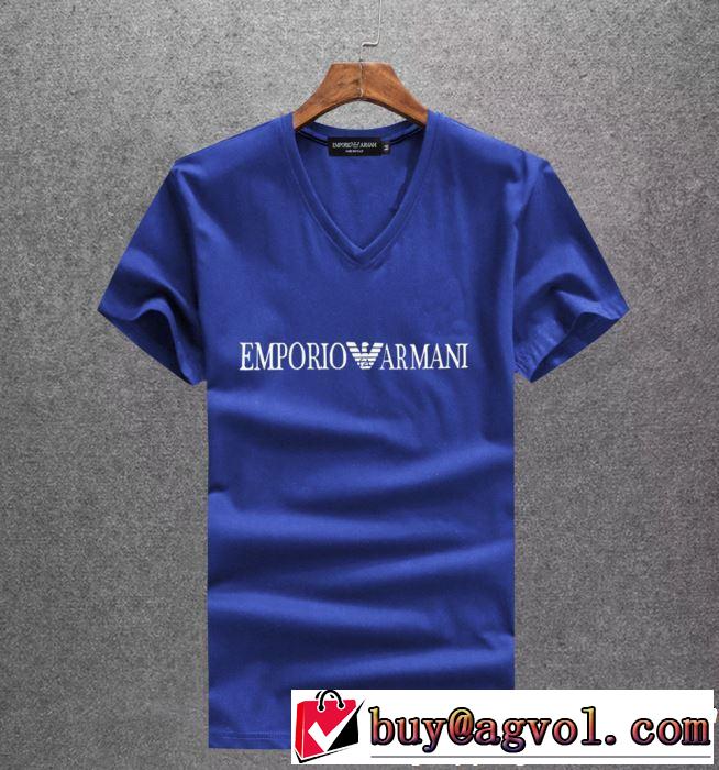 夏らしい季節感 大人カジュアル夏ファッション2019 ARMANI アルマーニ  半袖Tシャツ 3色可選