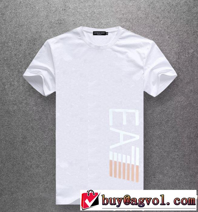 ARMANI アルマーニ  半袖Tシャツ 多色可選 定番のスタイル春夏限定 2019年の春夏に着たい