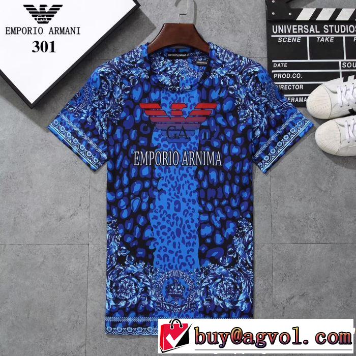 ARMANI アルマーニ  半袖Tシャツ 3色可選 2019春夏トレンドアイテム 春夏！大人カジュアル
