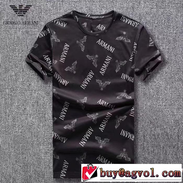 2019年春夏流行ファッション 大人可愛いスタイル ARMANI アルマーニ  半袖Tシャツ 3色可選
