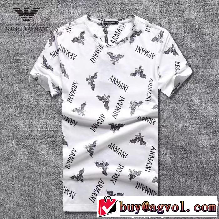 2019年春夏流行ファッション 大人可愛いスタイル ARMANI アルマーニ  半袖Tシャツ 3色可選