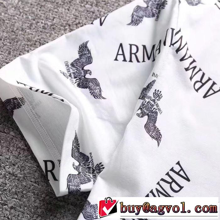 2019年春夏流行ファッション 大人可愛いスタイル ARMANI アルマーニ  半袖Tシャツ 3色可選