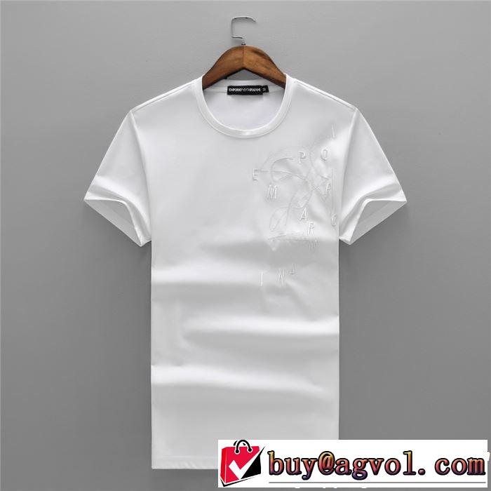 定番のスタイル春夏限定 2019春夏も引き続きトレンド ARMANI アルマーニ 半袖Tシャツ 2色可選
