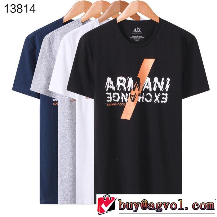 ARMANI アルマーニ 半袖Tシャツ 4色可選 今期のトレンド定番アイテム 2019SSのトレンド商品