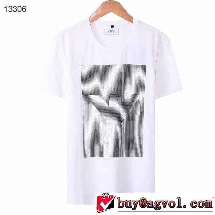 4色可選 半袖Tシャツ 夏ファッションのおすすめ 2019春夏も引き続き人気セール ARMANI アルマーニ