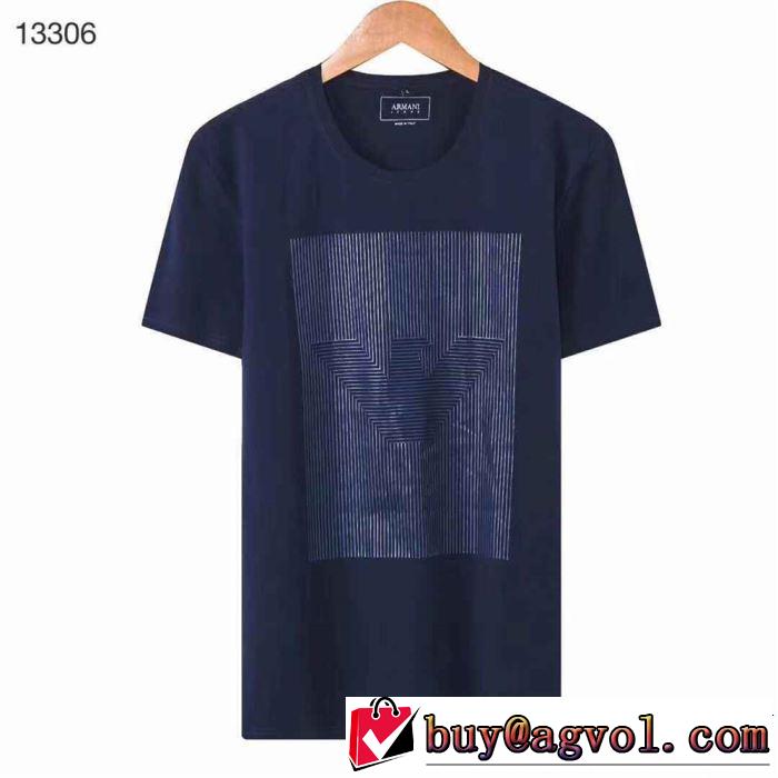 4色可選 半袖Tシャツ 夏ファッションのおすすめ 2019春夏も引き続き人気セール ARMANI アルマーニ