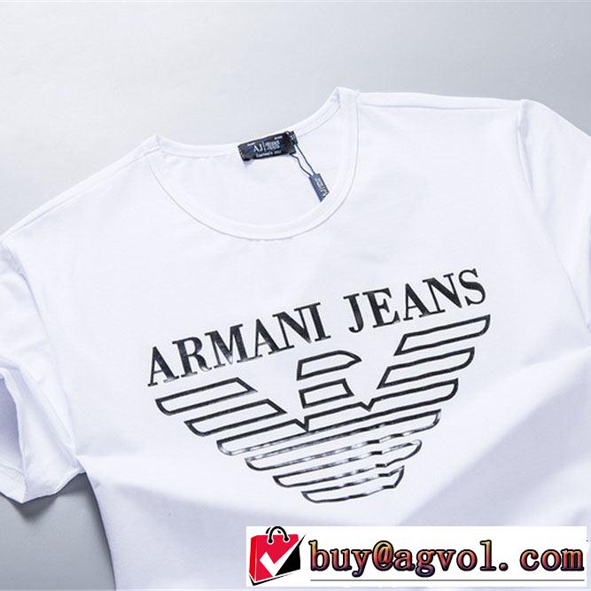 今年春夏ファション流行り 2019年の春夏に着たい 通勤の定番 ARMANI アルマーニ 半袖Tシャツ 3色可選