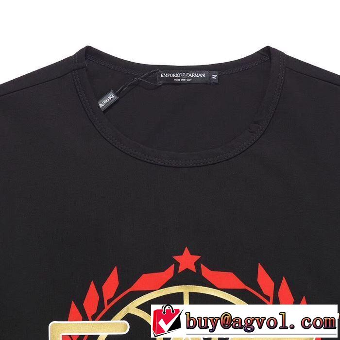 春夏の流行り2019新品 おしゃれデザインも大人気 ARMANI アルマーニ 半袖Tシャツ 3色可選