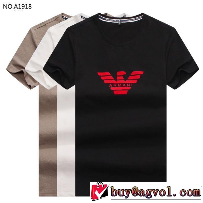 2019春夏の大注目トレンド 人気ストリートブランド新品 ARMANI アルマーニ 半袖Tシャツ 3色可選