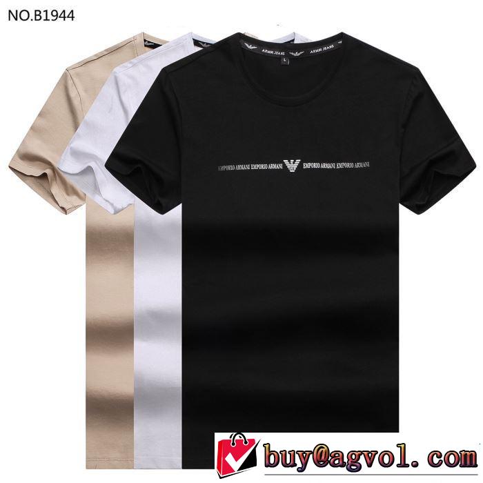 魅力的なカラー使い ARMANI アルマーニ 半袖Tシャツ 3色可選 大人カジュアル夏ファッション2019