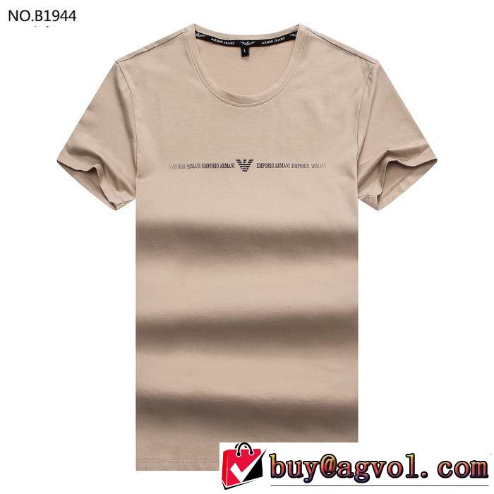 魅力的なカラー使い ARMANI アルマーニ 半袖Tシャツ 3色可選 大人カジュアル夏ファッション2019