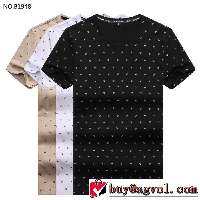 半袖Tシャツ 3色可選 2019春夏は人気定番 リラックススタイルが実現 鮮度が手に入る ARMANI アルマーニ