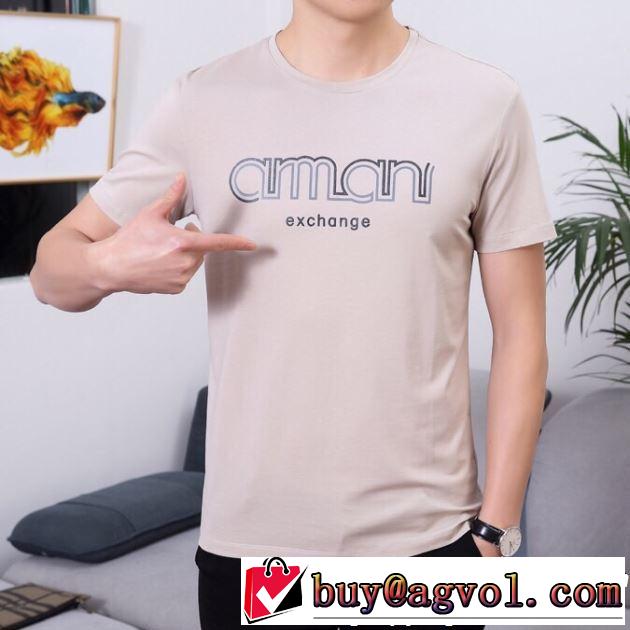 ARMANI アルマーニ 半袖Tシャツ 3色可選 素敵なスタイルで夏の定番 2019年春夏のトレンドアイテム