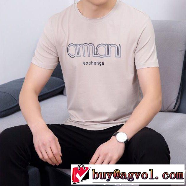 ARMANI アルマーニ 半袖Tシャツ 3色可選 素敵なスタイルで夏の定番 2019年春夏のトレンドアイテム