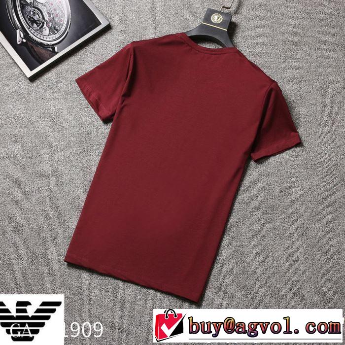 今季流行りの人気新作 2019年の夏のマスト 春夏らしい華やか ARMANI アルマーニ 半袖Tシャツ 3色可選
