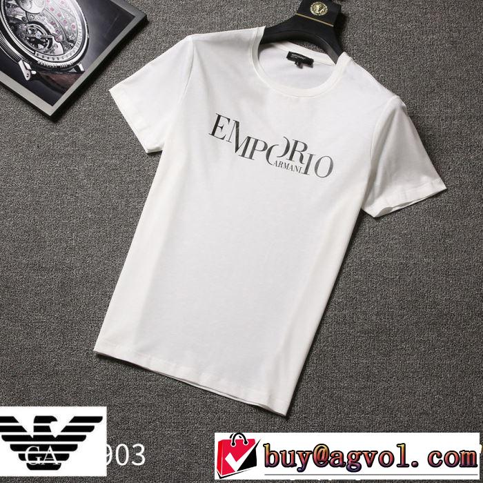 半袖Tシャツ 3色可選 今から夏まで活躍する ARMANI アルマーニ  2019春夏のトレンド新商品