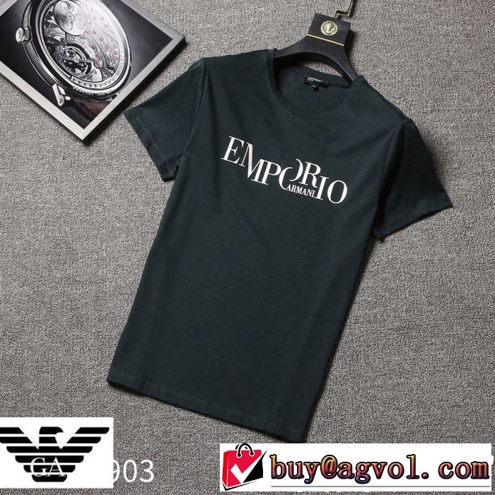 半袖Tシャツ 3色可選 今から夏まで活躍する ARMANI アルマーニ  2019春夏のトレンド新商品