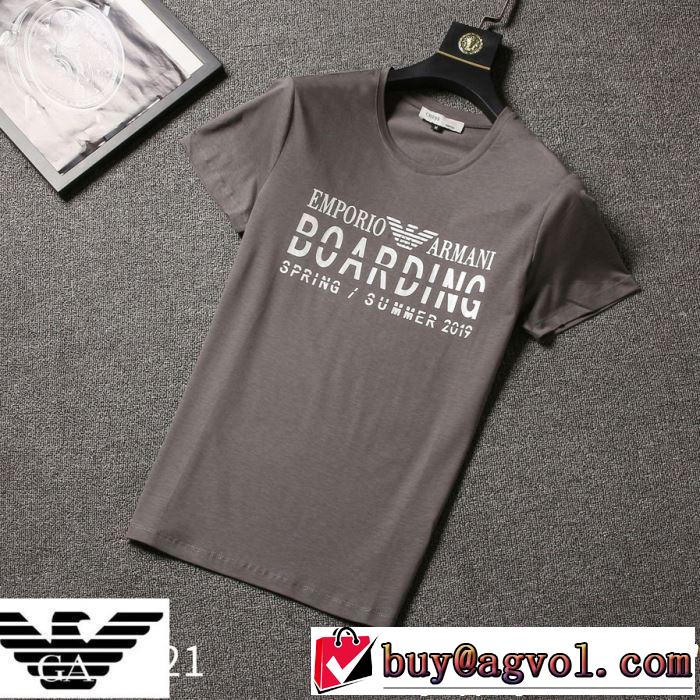 ARMANI アルマーニ 半袖Tシャツ 3色可選 《2019年》今、注目のストリート ブランドの話題の新作も！