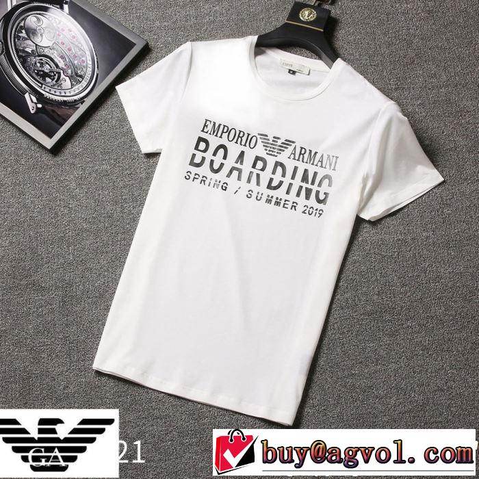 ARMANI アルマーニ 半袖Tシャツ 3色可選 《2019年》今、注目のストリート ブランドの話題の新作も！