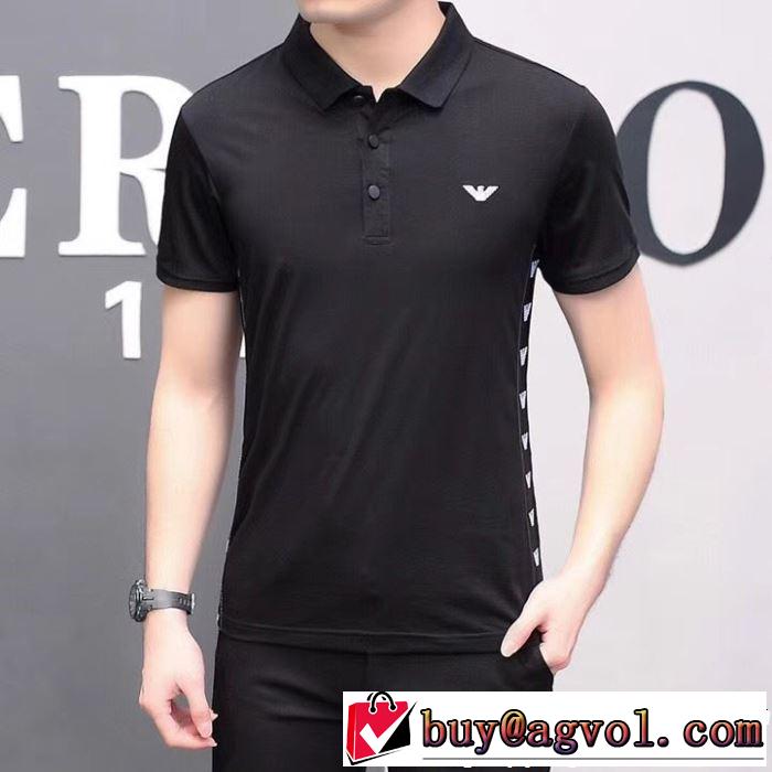 ベストはキレイめな印象に ARMANI アルマーニ 半袖Tシャツ 2色可選 2019夏ファション新品