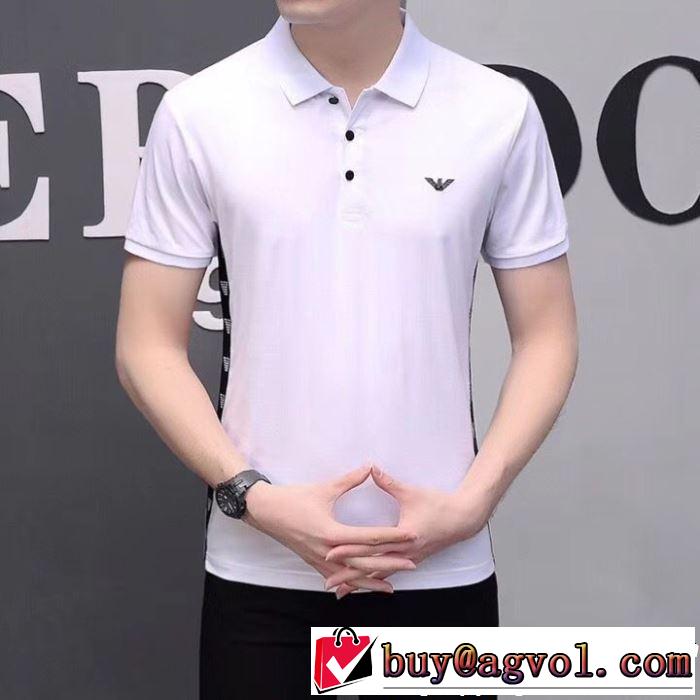 ベストはキレイめな印象に ARMANI アルマーニ 半袖Tシャツ 2色可選 2019夏ファション新品