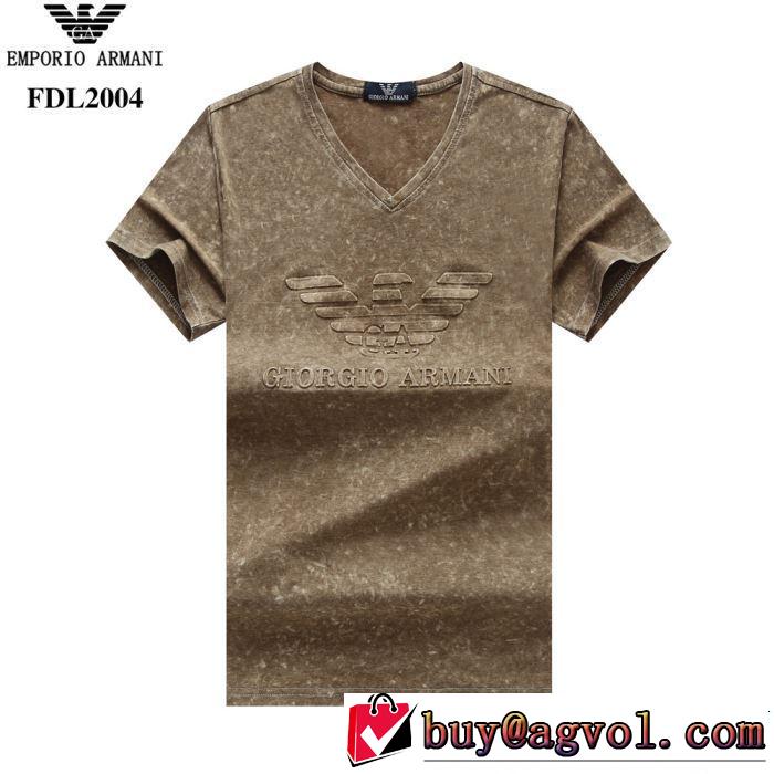 4色可選 半袖Tシャツ 2019年春夏のトレンドアイテム 季節感をプラス人気商品 ARMANI アルマーニ