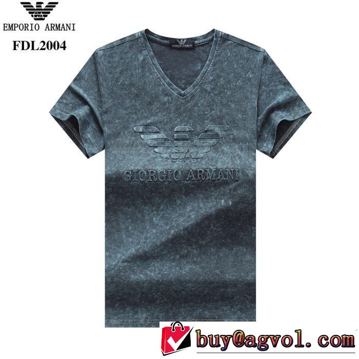 4色可選 半袖Tシャツ 2019年春夏のトレンドアイテム 季節感をプラス人気商品 ARMANI アルマーニ