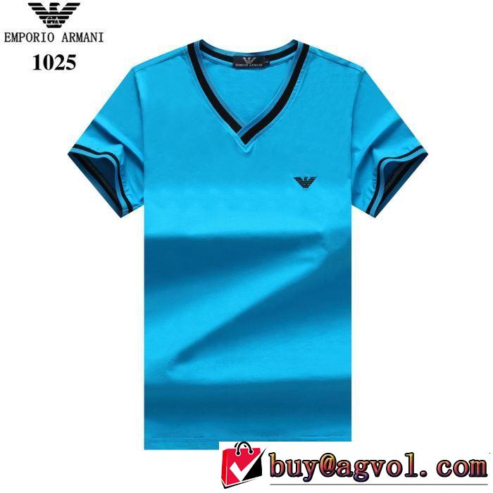2019年の春夏に着たい 季節をまたい新作アイテム ARMANI アルマーニ 半袖Tシャツ 4色可選