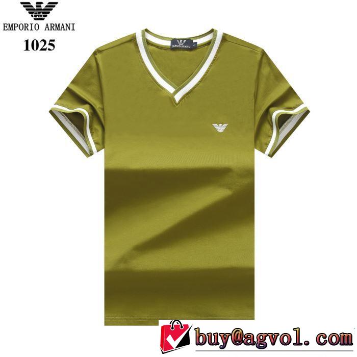 2019年の春夏に着たい 季節をまたい新作アイテム ARMANI アルマーニ 半袖Tシャツ 4色可選