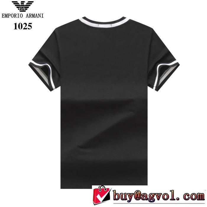 2019年の春夏に着たい 季節をまたい新作アイテム ARMANI アルマーニ 半袖Tシャツ 4色可選