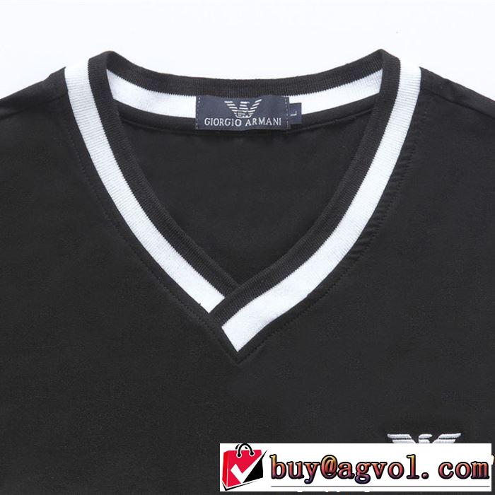 2019年の春夏に着たい 季節をまたい新作アイテム ARMANI アルマーニ 半袖Tシャツ 4色可選