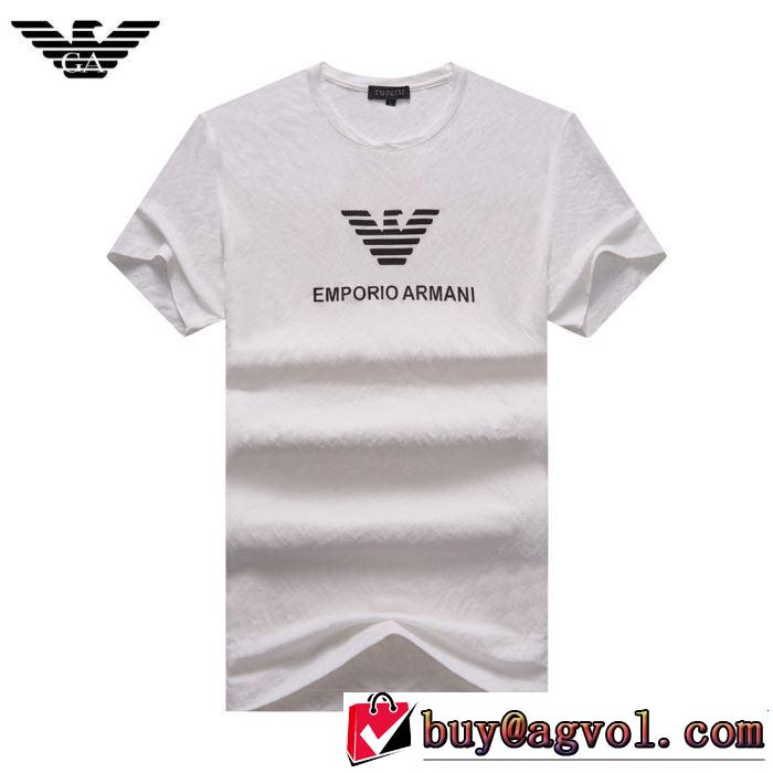 2019年春夏流行ファッション 大人の可愛さを引き立て ARMANI アルマーニ 半袖Tシャツ 3色可選