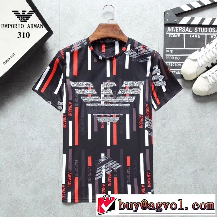 大人カジュアル上手に アルマーニ ARMANI 2019年春夏シーズンの人気 Tシャツ/半袖  3色可選