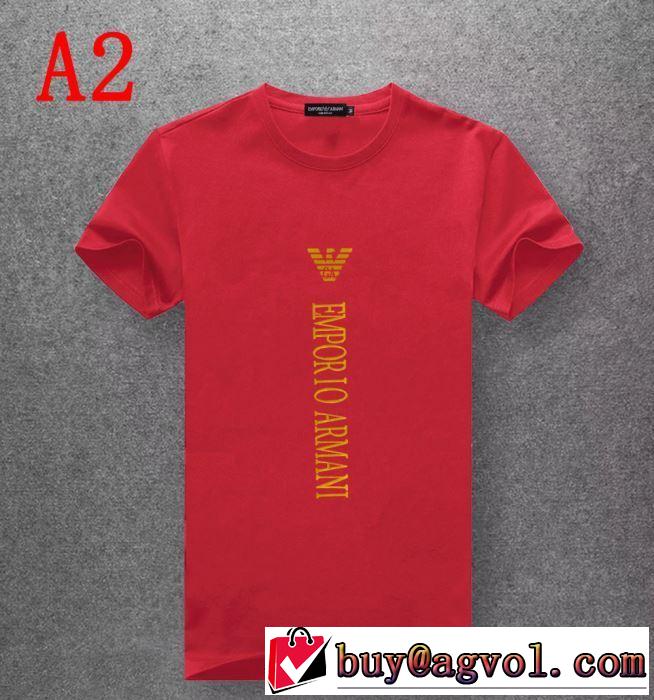 大人らしく仕上げ アルマーニ ARMANI  Tシャツ/半袖  2019年夏の一押しファッションアイテム 5色可選